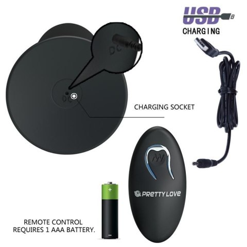 PRETTY LOVE - REMOTE CONTROL VIBRATING PLUG 12 function PRETTY LOVE - REMOTE CONTROL VIBRATING PLUG 12 function