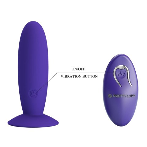 PRETTY LOVE - Remotr control vibrating plug - Youth, Wireless remote control 12 vibration functions Suction base PRETTY LOVE - Remotr control vibrating plug - Youth, Wireless remote control 12 vibration functions Suction base