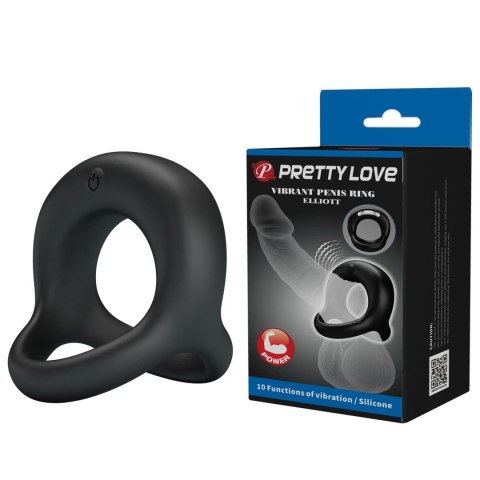 PRETTY LOVE - VIBRANT PENIS RING ELLIOTT Black, 10 vibration functions PRETTY LOVE - VIBRANT PENIS RING ELLIOTT Black, 10 vibration functions