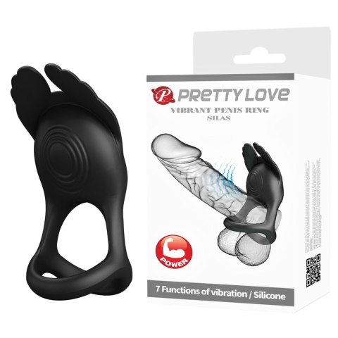 PRETTY LOVE - VIBRANT PENIS RING SILAS Black, 7 vibration functions PRETTY LOVE - VIBRANT PENIS RING SILAS Black, 7 vibration functions