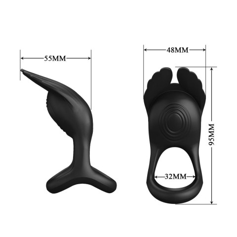 PRETTY LOVE - VIBRANT PENIS RING SILAS Black, 7 vibration functions PRETTY LOVE - VIBRANT PENIS RING SILAS Black, 7 vibration functions
