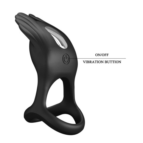 PRETTY LOVE - VIBRANT PENIS RING SILAS Black, 7 vibration functions PRETTY LOVE - VIBRANT PENIS RING SILAS Black, 7 vibration functions
