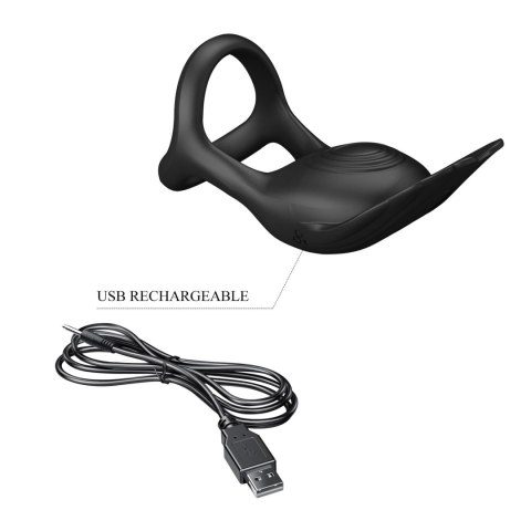 PRETTY LOVE - VIBRANT PENIS RING SILAS Black, 7 vibration functions PRETTY LOVE - VIBRANT PENIS RING SILAS Black, 7 vibration functions