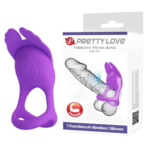 PRETTY LOVE - VIBRANT PENIS RING SILAS Black, 7 vibration functions PRETTY LOVE - VIBRANT PENIS RING SILAS Black, 7 vibration functions