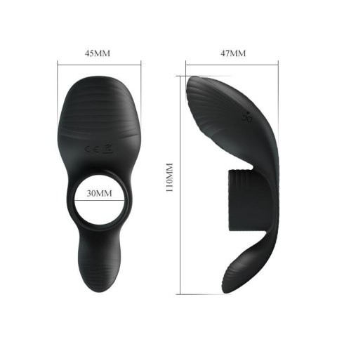 PRETTY LOVE - Vibration Penis Sleeve 7 FUNCTIONS BLACK PRETTY LOVE - Vibration Penis Sleeve 7 FUNCTIONS BLACK