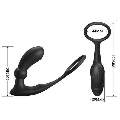 PRETTY LOVE - Warren Black, 12 vibration functions 12 pulse wave settings Wireless remote control PRETTY LOVE - Warren Black, 12 vibration functions 12 pulse wave settings Wireless remote control
