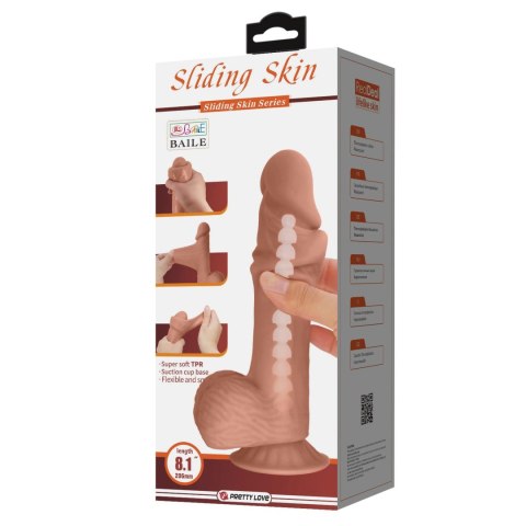 BAILE - Sliding Skin 8,1'', Bendable Suction base TPR BAILE - Sliding Skin 8,1'', Bendable Suction base TPR