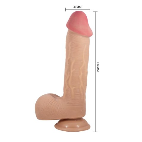 BAILE - Sliding Skin 9,2'' Flesh Suction base TPR BAILE - Sliding Skin 9,2'' Flesh Suction base TPR