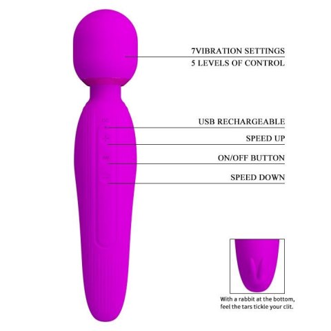 PRETTY LOVE - CURTIS fioletowy 7 VIBRATION USB PRETTY LOVE - CURTIS fioletowy 7 VIBRATION USB