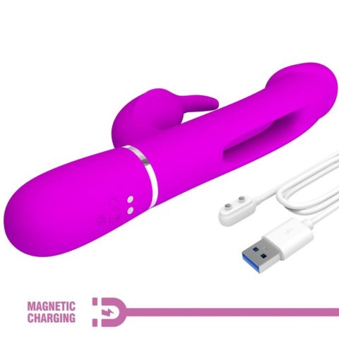 PRETTY LOVE - Kampas Rabbit 3 in 1, multifunction vibrator with tongue violet PRETTY LOVE - Kampas Rabbit 3 in 1, multifunction vibrator with tongue violet