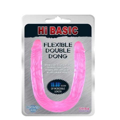 Jelly Flexible Double Dong-Pink Jelly Flexible Double Dong-Pink