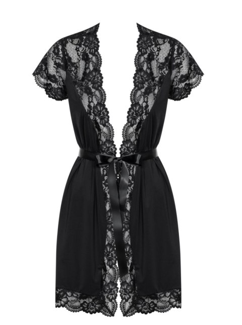 Obsessive - Szlafrok - 810-PEI-1 szlafrok czarny S/M