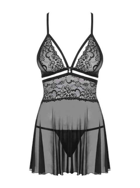 Obsessive - Babydoll - 838-BAB-1 babydoll i stringi czarna S/M Obsessive - Babydoll - 838-BAB-1 babydoll i stringi czarna S/M