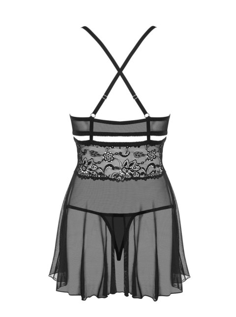 Obsessive - Babydoll - 838-BAB-1 babydoll i stringi czarna S/M Obsessive - Babydoll - 838-BAB-1 babydoll i stringi czarna S/M