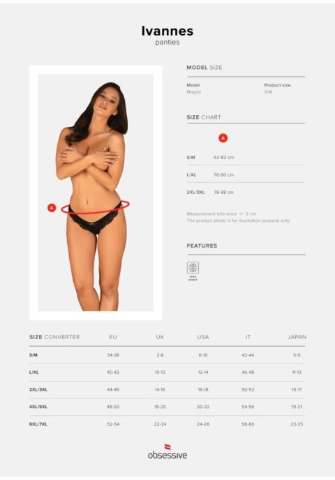 Obsessive - Figi - Ivannes figi czarne L/XL