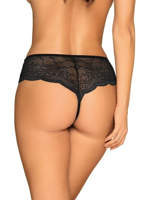 Obsessive - Figi - Pearlove figi czarne XS/S Obsessive - Figi - Pearlove figi czarne XS/S