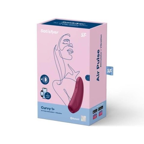Wibrator - Curvy 1+ Air Pulse Stimulator + Vibration Rose Red Wibrator - Curvy 1+ Air Pulse Stimulator + Vibration Rose Red