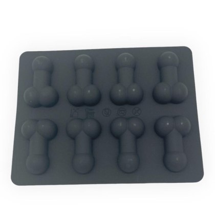 Foremka do lodów peniski czarna - Penis Ice Cube Sorter