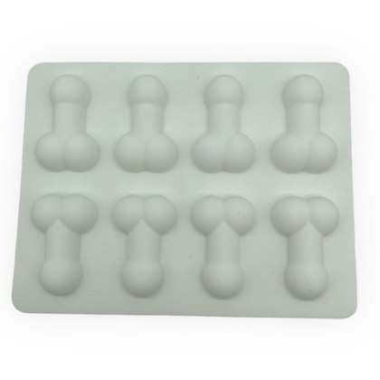 Foremka do lodów peniski biała - Penis Ice Cube Sorter