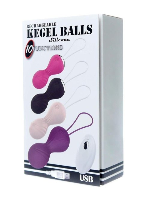 Kulki-Vibrating Silicone Kegel Balls USB 10 Function / Remote control -Black Kulki-Vibrating Silicone Kegel Balls USB 10 Function / Remote control -Black