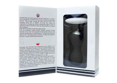 Kulki-Vibrating Silicone Kegel Balls USB 10 Function / Remote control -Black Kulki-Vibrating Silicone Kegel Balls USB 10 Function / Remote control -Black