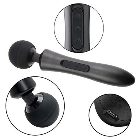 Stymulator-Massager Ultra Powerful -Big USB Black 20 Function Stymulator-Massager Ultra Powerful -Big USB Black 20 Function