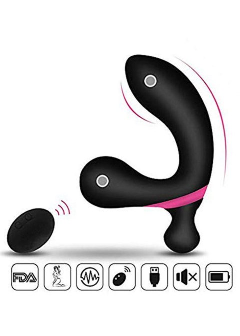 Stymulator-Prostate Massager Dual Vibrator USB 10 Function / Remote Control Stymulator-Prostate Massager Dual Vibrator USB 10 Function / Remote Control