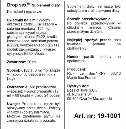 Supl.diety-DROP SEX 20 ML Supl.diety-DROP SEX 20 ML