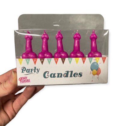 Świeczki peniski - Party Penis Candles 5pcs Pack Pink