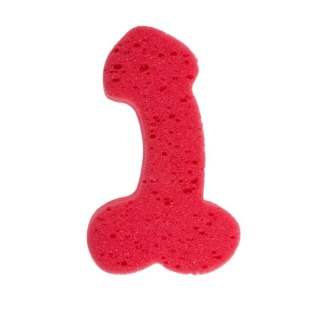 Gąbka do kąpieli - Bath Sponge Penis - 19cm Red