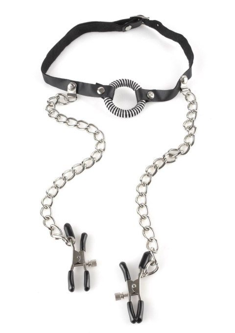 O-Ring Gag Nipple Clamps Black O-Ring Gag Nipple Clamps Black