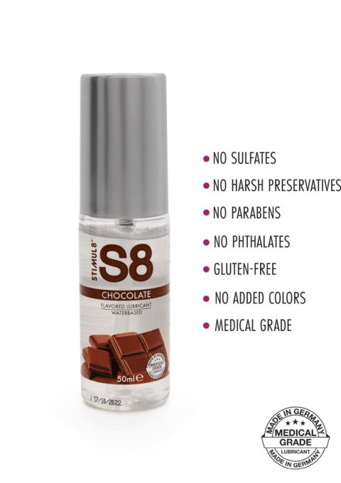 S8 - Żel smakowy na bazie wody - Flavored Lube 50 ml Chocolate S8 - Żel smakowy na bazie wody - Flavored Lube 50 ml Chocolate