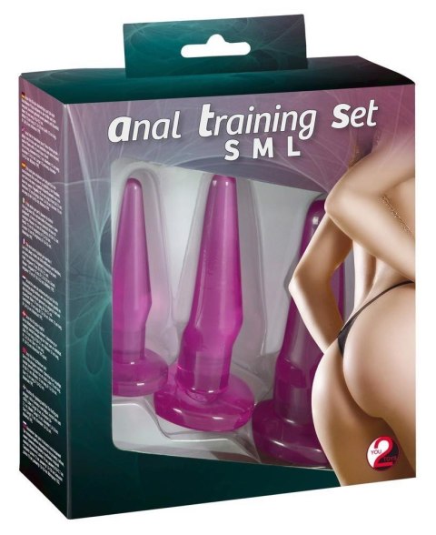 Zestaw 3 korków analnych - Anal Training Set purple - You2Toys