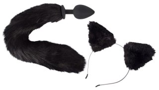 Zestaw korek analny z ogonem i opaska z uszami - Bad Kitty - Pet Play Plug & Ears