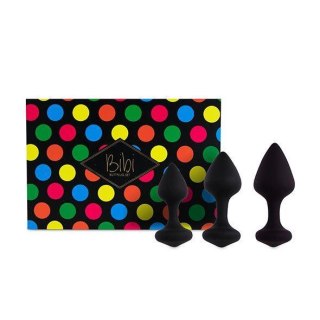 Zestaw 3 korków analnych - FeelzToys - Bibi Butt Plug Set 3 pcs Black
