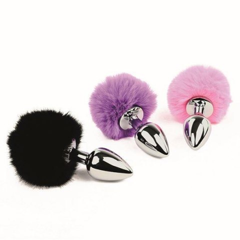 Korek analny - Króliczy ogon - FeelzToys - Bunny Tails Butt Plug Pink