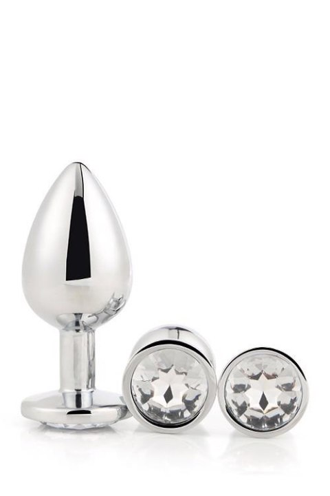 Zestaw 3 korków analnych - GLEAMING LOVE SILVER PLUG SET - Dream Toys Zestaw 3 korków analnych - GLEAMING LOVE SILVER PLUG SET - Dream Toys