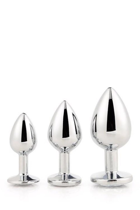 Zestaw 3 korków analnych - GLEAMING LOVE SILVER PLUG SET - Dream Toys Zestaw 3 korków analnych - GLEAMING LOVE SILVER PLUG SET - Dream Toys