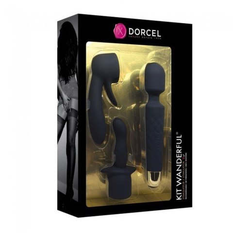 Dorcel - Masażer różdżkowy z nakładanymi końcówkami - KIT WANDERFUL Dorcel - Masażer różdżkowy z nakładanymi końcówkami - KIT WANDERFUL