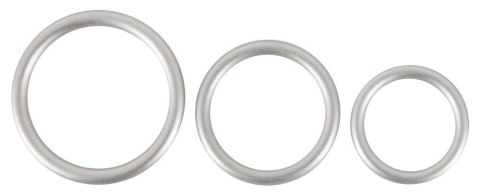 Zestaw 3 pierścieni erekcyjnych - Metallic Silicone Cock ring se Zestaw 3 pierścieni erekcyjnych - Metallic Silicone Cock ring se