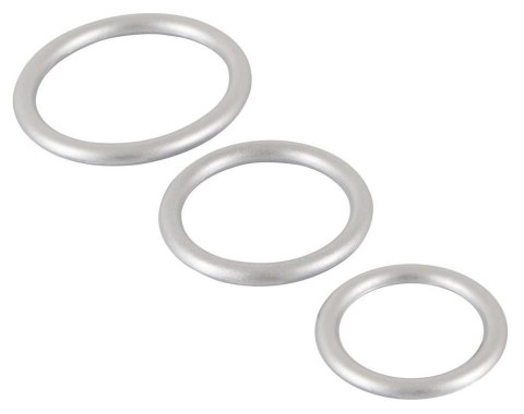 Zestaw 3 pierścieni erekcyjnych - Metallic Silicone Cock ring se Zestaw 3 pierścieni erekcyjnych - Metallic Silicone Cock ring se