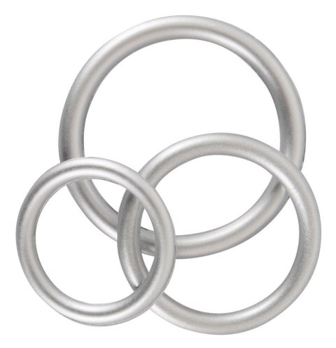 Zestaw 3 pierścieni erekcyjnych - Metallic Silicone Cock ring se Zestaw 3 pierścieni erekcyjnych - Metallic Silicone Cock ring se