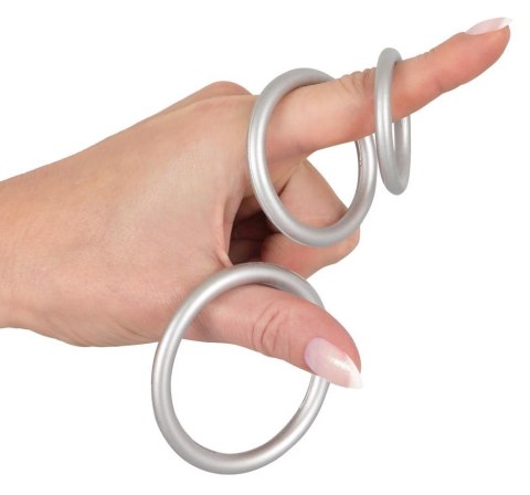 Zestaw 3 pierścieni erekcyjnych - Metallic Silicone Cock ring se Zestaw 3 pierścieni erekcyjnych - Metallic Silicone Cock ring se