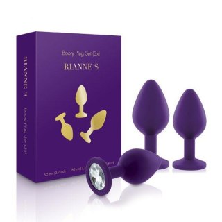 Zestaw 3 korków analnych z kryształkami - RS - Soiree - Booty Plug Original Set 3x Purple