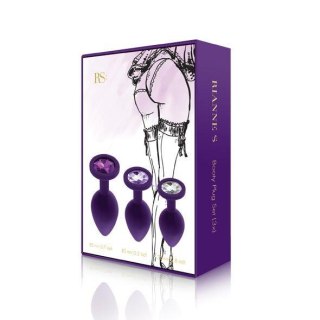 Zestaw 3 korków analnych z kryształkami - RS - Soiree - Booty Plug Original Set 3x Purple