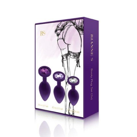 Zestaw 3 korków analnych z kryształkami - RS - Soiree - Booty Plug Original Set 3x Purple Zestaw 3 korków analnych z kryształkami - RS - Soiree - Booty Plug Original Set 3x Purple