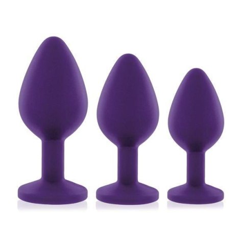 Zestaw 3 korków analnych z kryształkami - RS - Soiree - Booty Plug Original Set 3x Purple Zestaw 3 korków analnych z kryształkami - RS - Soiree - Booty Plug Original Set 3x Purple