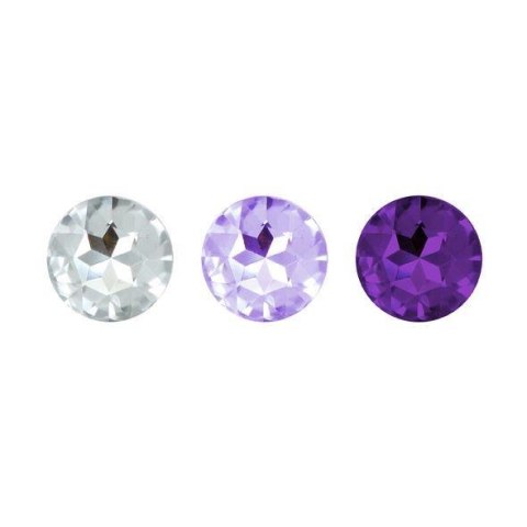 Zestaw 3 korków analnych z kryształkami - RS - Soiree - Booty Plug Original Set 3x Purple Zestaw 3 korków analnych z kryształkami - RS - Soiree - Booty Plug Original Set 3x Purple