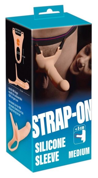 Silikonowy strap-on - Silicone Strap-on +5cm medium