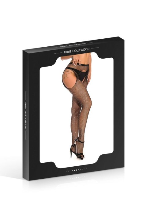 Paris Hollywood - Rajstopy - BLACK STRASS OPEN TIGHTS TU Paris Hollywood - Rajstopy - BLACK STRASS OPEN TIGHTS TU